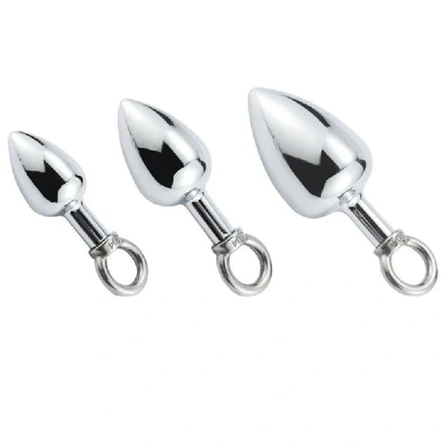 Anal Hooks 4663 Stainless Anal with Hook Steel Set Cock Ring DiscreetChoice 0804